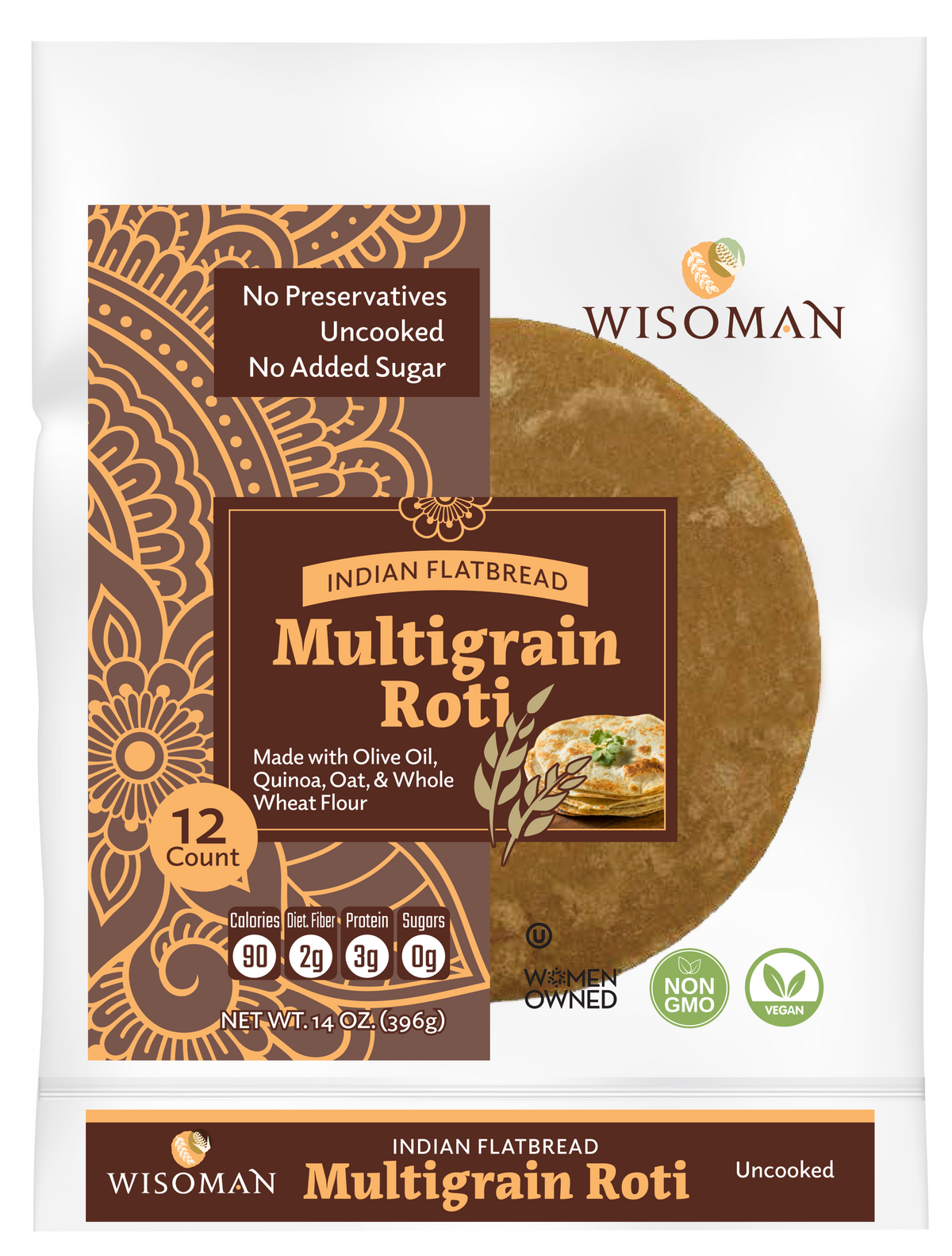 American Roti Phulka, Masala and Whole Wheat Vegan Roti β Wisoman Foods
