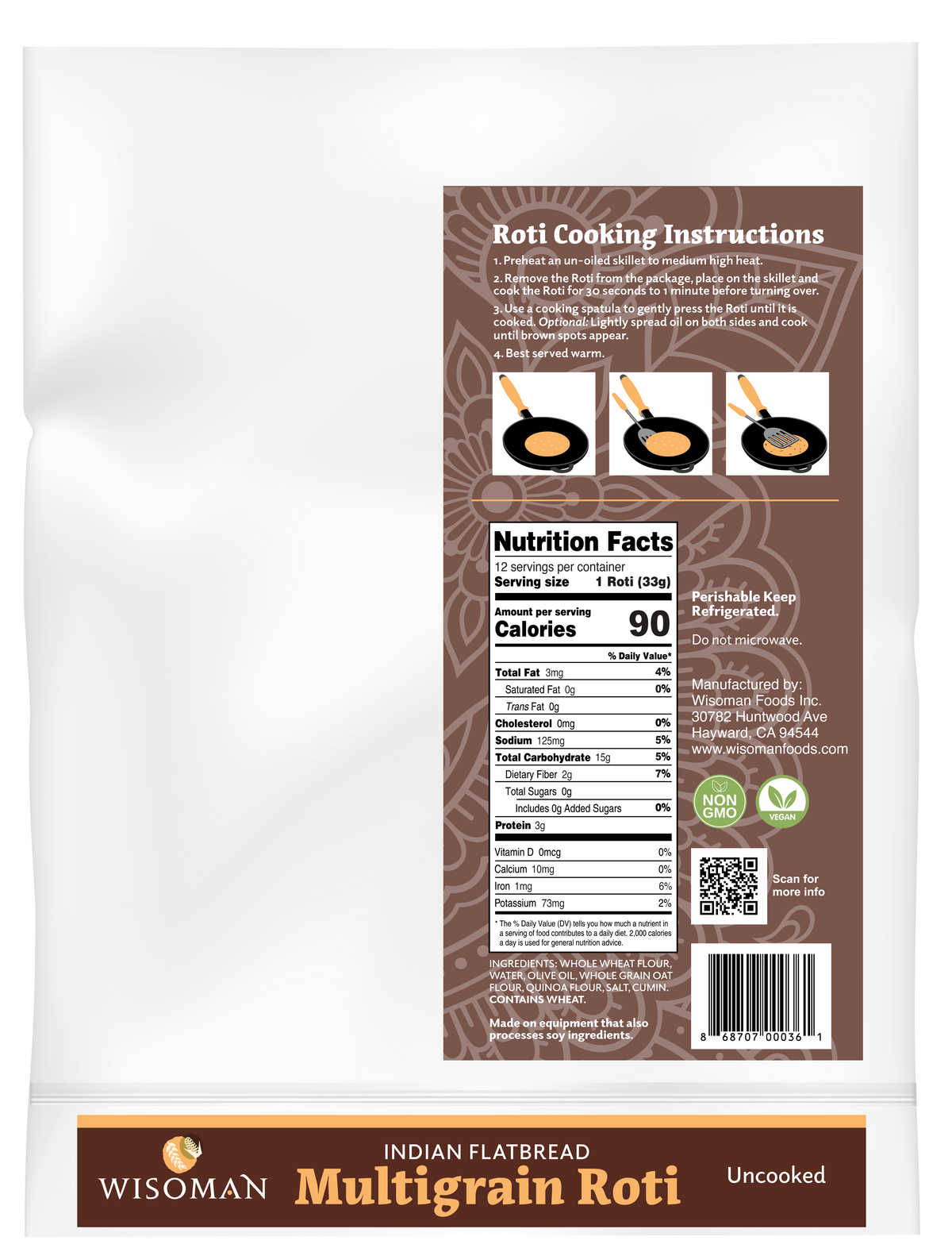 Oman Roti Multigrain Roti**NEW – Wisoman Foods