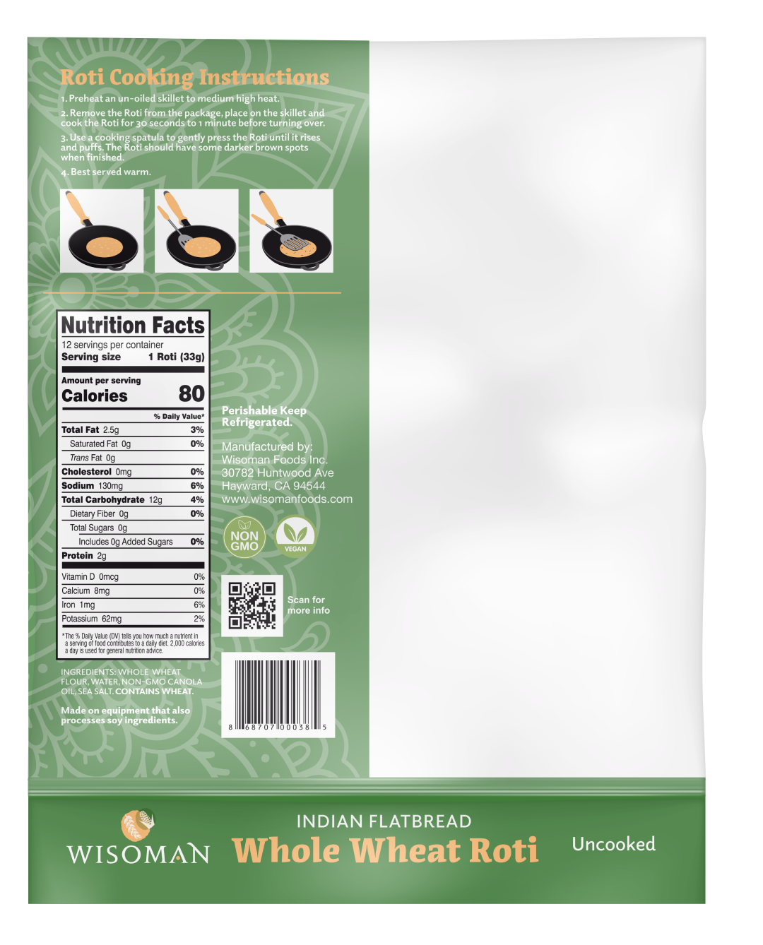 1 WHOLE WHEAT ROTI NUTRITION FACTS visual data 2
